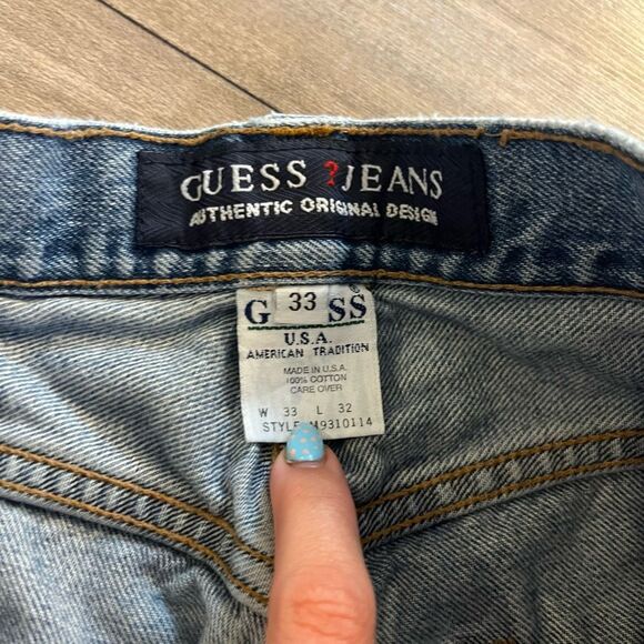Vintage Guess Light Blue Denim Jeans Men‎ 31x26 - Picture 4 of 8